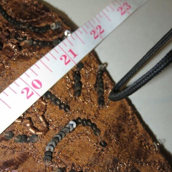 Chico's Vintage Hand Beaded Sequined Gold & Black Metallic Jacket chico 2 US 12 - Picture 7 of 9